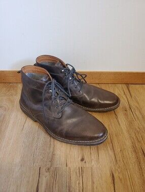 Tommy Bahama Brown Leather Mens Boots Shoes Ankle Size 12